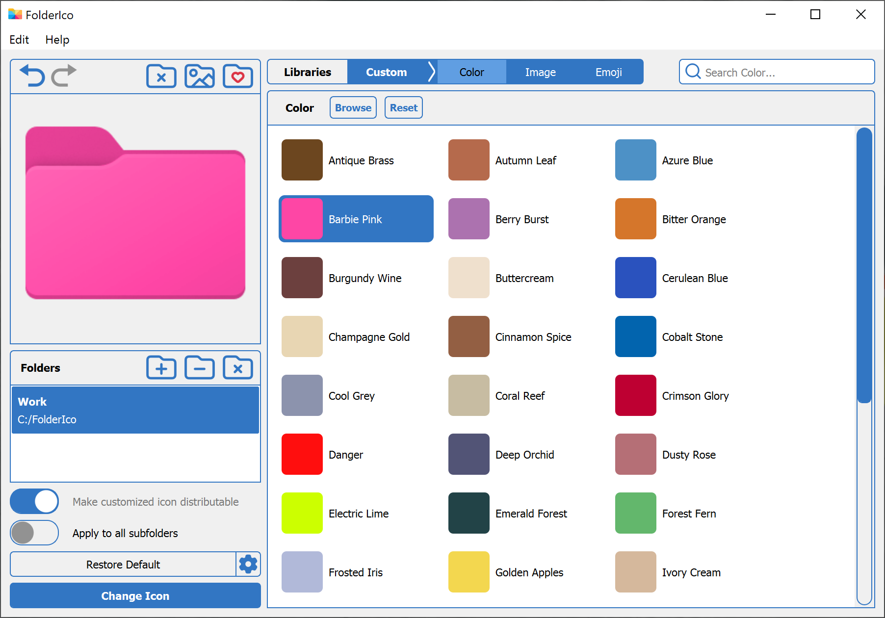 Colorize windows folder