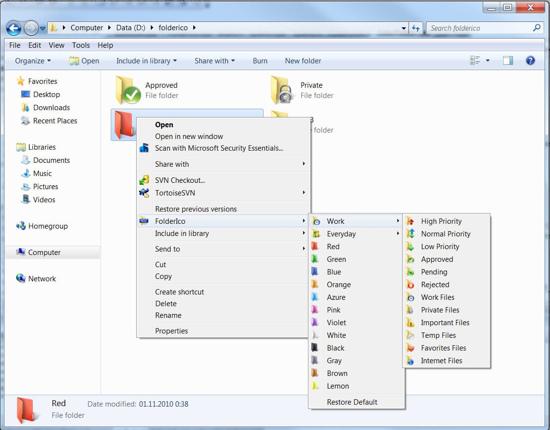 Integration with Windows Explorer